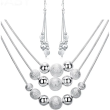 Load image into Gallery viewer, 925 Sterling Silver Frosted Necklace Set