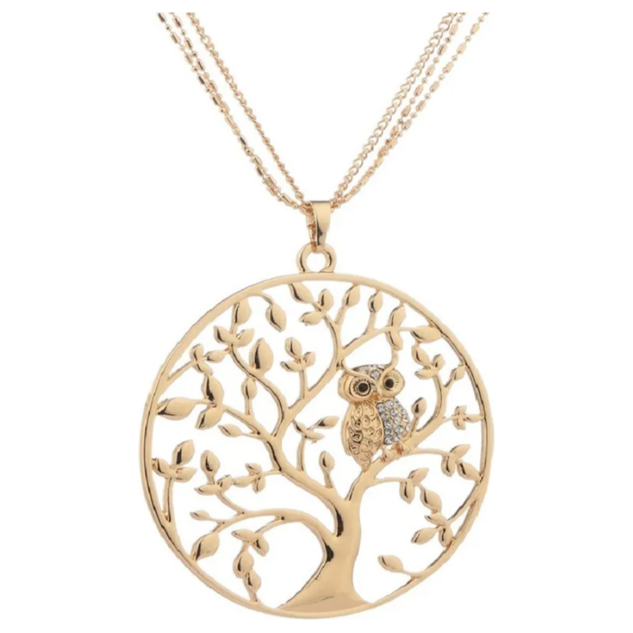 Tree Of Life Owl Necklace