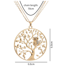 Load image into Gallery viewer, Tree Of Life Owl Necklace