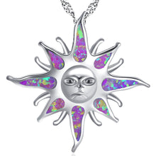 Load image into Gallery viewer, Pink Sun And Moon Fire Opal Necklace.