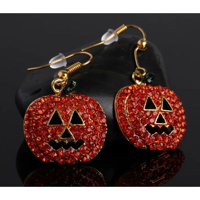 Pumpkin Crystal Earrings