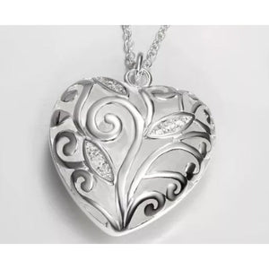 925 Sterling Silver Enchanted Heart Necklace