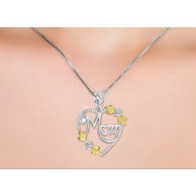 Load image into Gallery viewer, 925 Sterling Silver &quot;MOM&quot; Necklace.