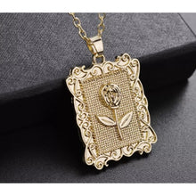 Load image into Gallery viewer, Rose Pendant Necklace