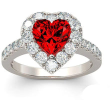 Load image into Gallery viewer, 925 Sterling Silver Red Heart Ring