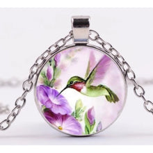 Load image into Gallery viewer, Silver Plated Hummingbird Necklace