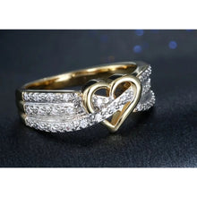 Load image into Gallery viewer, 18K Gold Plated Heart Ring.