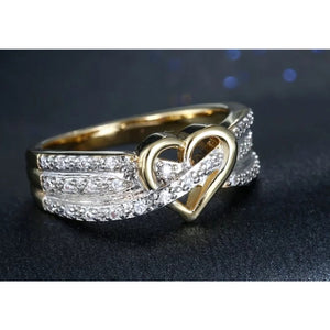 18K Gold Plated Heart Ring.
