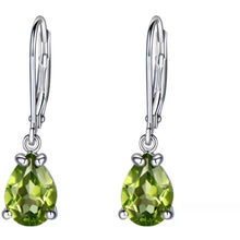 Load image into Gallery viewer, 925 Sterling Silver Natural Peridot Earrings