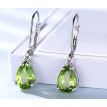 Load image into Gallery viewer, 925 Sterling Silver Natural Peridot Earrings