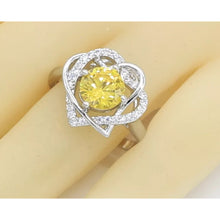 Load image into Gallery viewer, 925 Sterling Silver Citrine Heart   Ring