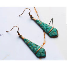 Load image into Gallery viewer, Vintage Copper Drop Earrings