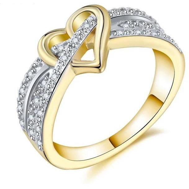 18K Gold Plated Heart Ring.