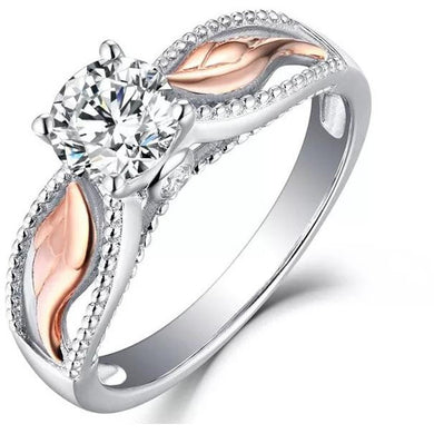 Rose Gold Angel Wing Ring.