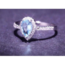 Load image into Gallery viewer, Light Blue Zircon Ring