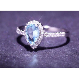 Light Blue Zircon Ring