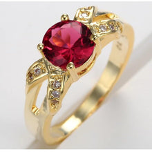 Load image into Gallery viewer, 24K Gold Plated Red Ring
