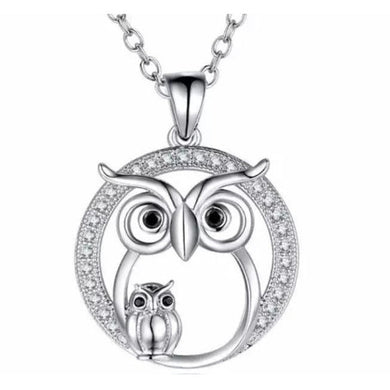 Mother And Baby Owl Necklace.
