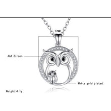 Load image into Gallery viewer, Mother And Baby Owl Necklace.