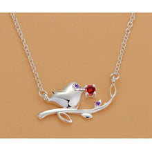 Load image into Gallery viewer, Silver Plated Bird Necklace