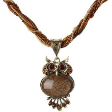 Load image into Gallery viewer, Brown Crystal Rhinestone Owl.