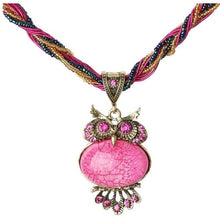 Load image into Gallery viewer, Pink Crystal Rhinestone Owl.