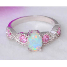 Load image into Gallery viewer, 925 Sterling Silver Fire Opal Ring.