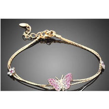 Load image into Gallery viewer, Butterfly Crystal Bracelet.