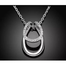 Load image into Gallery viewer, Double Luck Horseshoe Necklace.