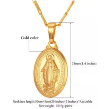 Load image into Gallery viewer, Virgin Mary Pendant Necklace.