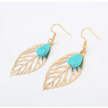 Load image into Gallery viewer, Hollow Leaf Drop Earrings.