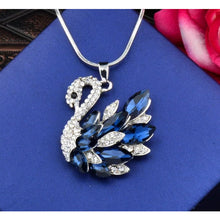 Load image into Gallery viewer, Long Zircon Swan Necklace.