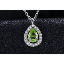 Load image into Gallery viewer, 925 Sterling Silver Natural Peridot Necklace
