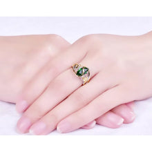 Load image into Gallery viewer, Silver Plated Emerald Marquise Ring