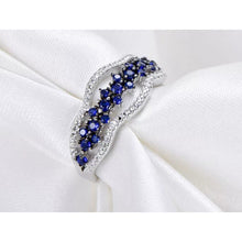 Load image into Gallery viewer, 925 Midnight Blue Shimmer Ring