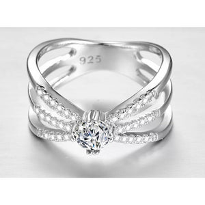 925 Captured Solitaire Ring
