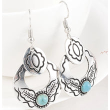 Load image into Gallery viewer, Turquoise Tribal Earrings