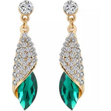Load image into Gallery viewer, Emerald Drop Earrings