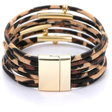 Load image into Gallery viewer, Seven Strand Leopard Bracelet