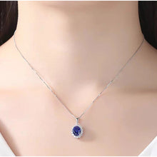 Load image into Gallery viewer, 925 Sterling Silver Sapphire Necklace