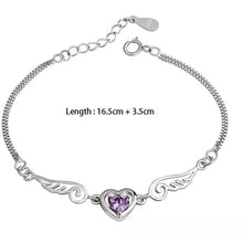 Load image into Gallery viewer, 925 Sterling Silver Angel Wing Zircon Bracelet
