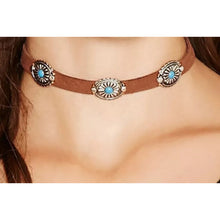Load image into Gallery viewer, Brown Beauty Leather Choker