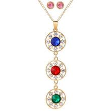 Load image into Gallery viewer, Crystal Trio Necklace Set