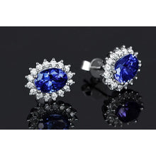 Load image into Gallery viewer, 925 Sterling Silver Sapphire Earrings