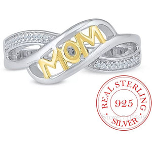 925 Sterling Silver Mom Ring
