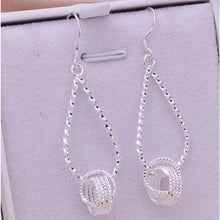 Load image into Gallery viewer, 925 Sterling Silver Chain Drop Earrings