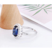 Load image into Gallery viewer, 925 Sterling Silver Sapphire Ring