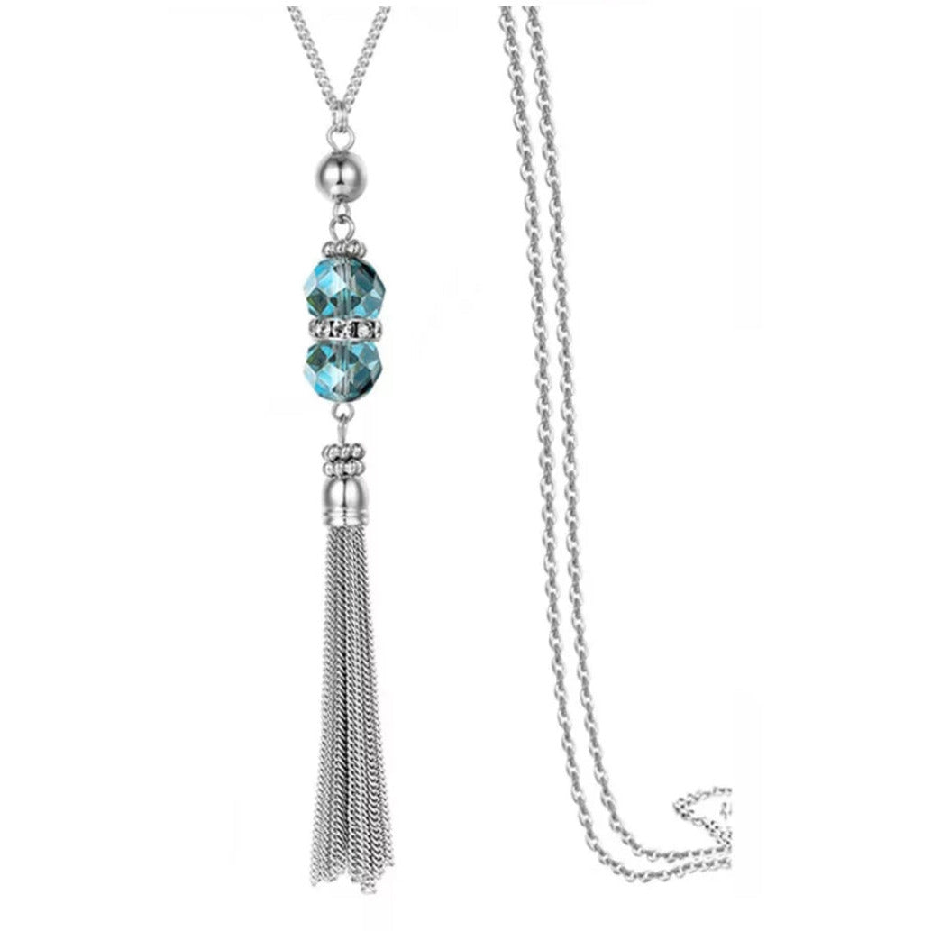 Blue Tranquility Crystal Necklace