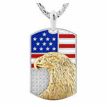 Load image into Gallery viewer, American Eagle Dog Tag Necklace