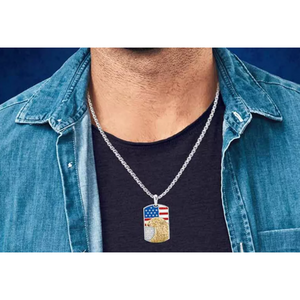 American Eagle Dog Tag Necklace